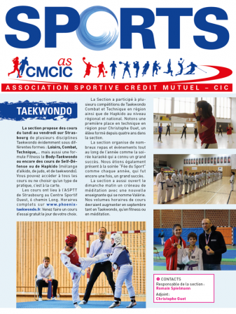 Article taekwondo strasbourg