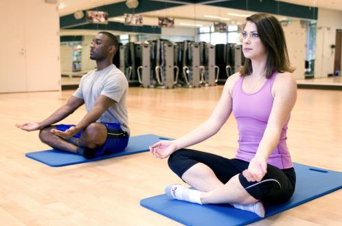 Meditation on yoga class