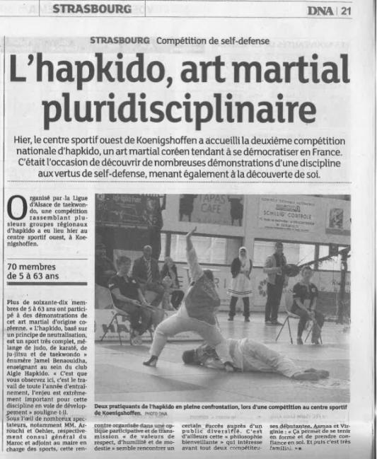 DNA Compétition de Hapkido Organisée à l'ASPTT PHOENIX STRASBOURG